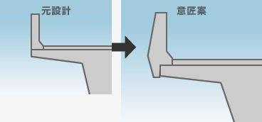 壁高欄断面図