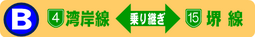 Ｂルート：４号湾岸線←→１５号堺線